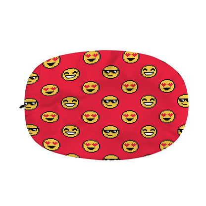 8-Bit Emoji Pattern Print Car Side Mirror Covers