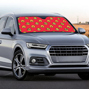 8-Bit Emoji Pattern Print Car Windshield Sun Shade