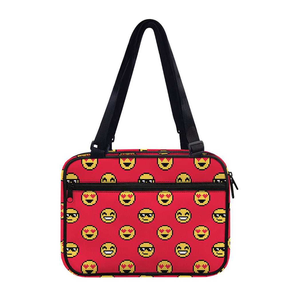8-Bit Emoji Pattern Print Double Strap Bible Bag