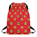 8-Bit Emoji Pattern Print Drawstring Backpack