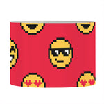 8-Bit Emoji Pattern Print Drum Lamp Shade