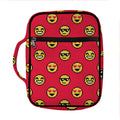 8-Bit Emoji Pattern Print Front Pocket Bible Bag