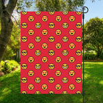 8-Bit Emoji Pattern Print Garden Flag