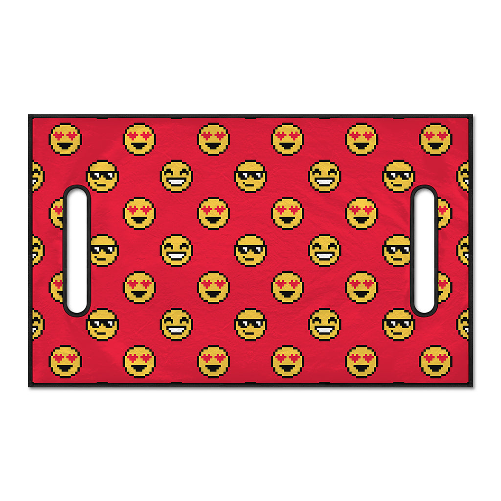 8-Bit Emoji Pattern Print Golf Cart Seat Cover