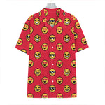 8-Bit Emoji Pattern Print Hawaiian Shirt