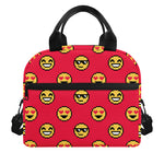 8-Bit Emoji Pattern Print Insulated Lunch Bag