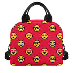 8-Bit Emoji Pattern Print Insulated Lunch Bag
