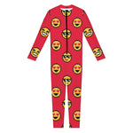 8-Bit Emoji Pattern Print Jumpsuit