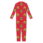 8-Bit Emoji Pattern Print Jumpsuit