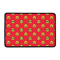 8-Bit Emoji Pattern Print Kitchen Mat