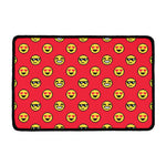 8-Bit Emoji Pattern Print Kitchen Mat