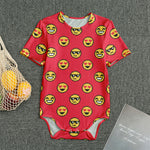 8-Bit Emoji Pattern Print Men's Bodysuit