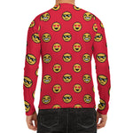 8-Bit Emoji Pattern Print Men's Long Sleeve Rash Guard