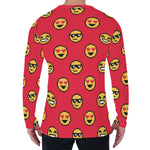 8-Bit Emoji Pattern Print Men's Long Sleeve T-Shirt