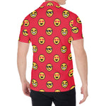 8-Bit Emoji Pattern Print Men's Shirt