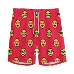 8-Bit Emoji Pattern Print Men's Sports Shorts
