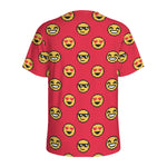 8-Bit Emoji Pattern Print Men's Sports T-Shirt
