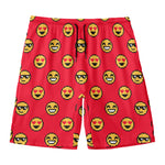 8-Bit Emoji Pattern Print Men's Swim Trunks