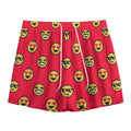 8-Bit Emoji Pattern Print Mesh Shorts