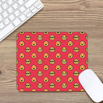 8-Bit Emoji Pattern Print Mouse Pad