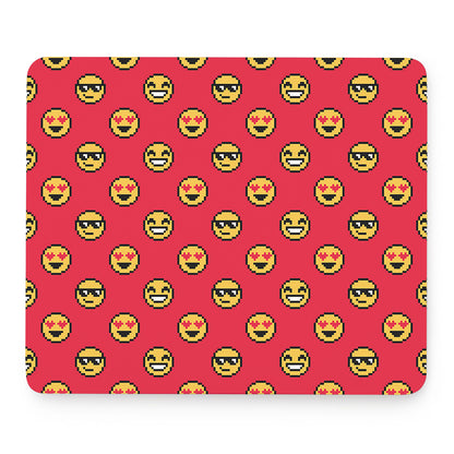 8-Bit Emoji Pattern Print Mouse Pad