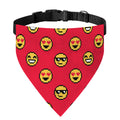 8-Bit Emoji Pattern Print Over The Collar Dog Bandana