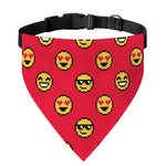 8-Bit Emoji Pattern Print Over The Collar Dog Bandana