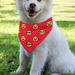 8-Bit Emoji Pattern Print Over The Collar Dog Bandana