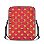 8-Bit Emoji Pattern Print Rectangular Crossbody Bag