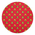 8-Bit Emoji Pattern Print Round Blanket