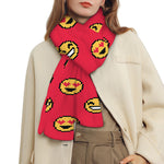 8-Bit Emoji Pattern Print Scarf