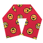 8-Bit Emoji Pattern Print Scarf