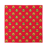 8-Bit Emoji Pattern Print Silk Bandana