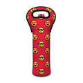 8-Bit Emoji Pattern Print Single Neoprene Wine Tote