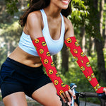 8-Bit Emoji Pattern Print Sun Protection Arm Sleeves