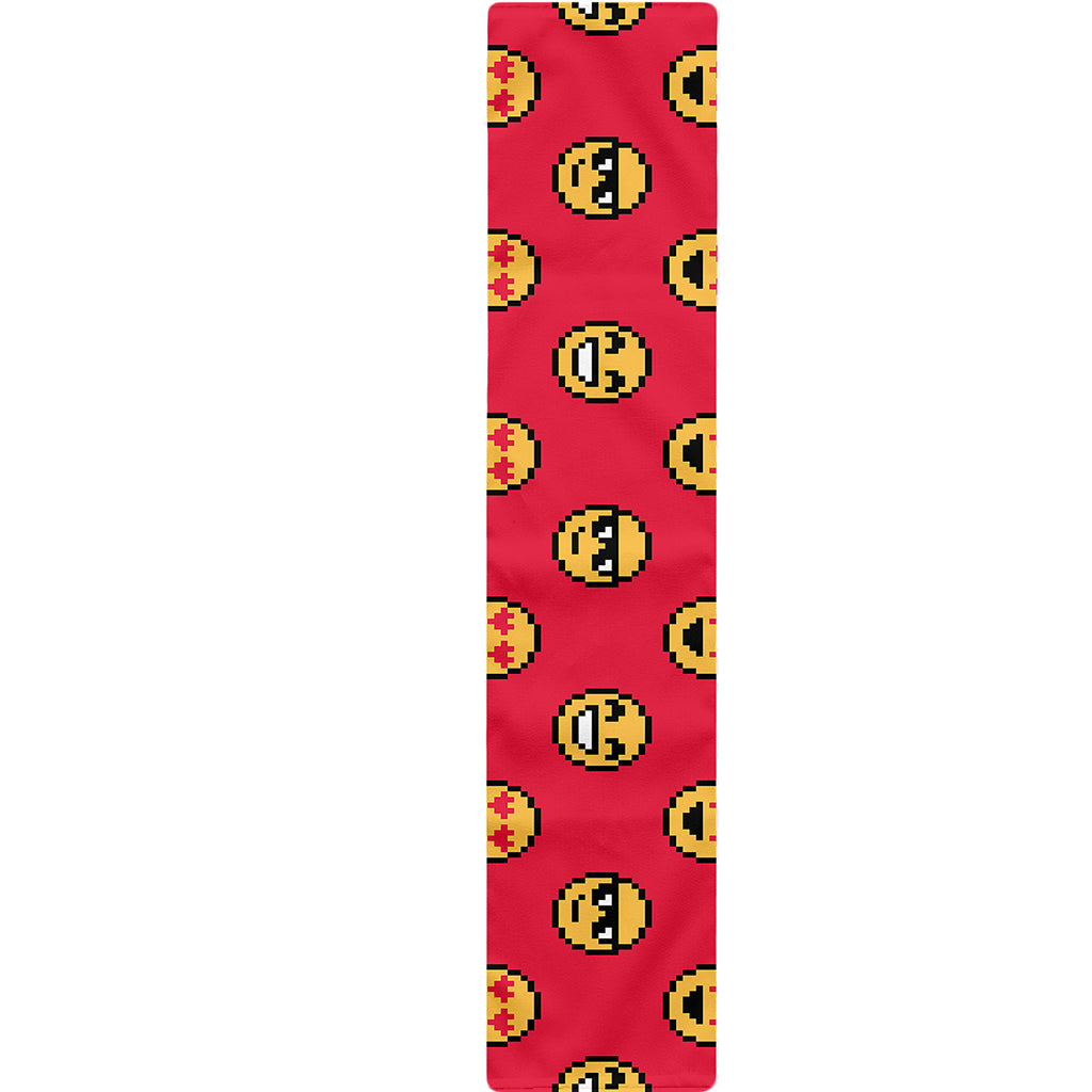 8-Bit Emoji Pattern Print Table Runner