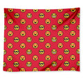 8-Bit Emoji Pattern Print Tapestry