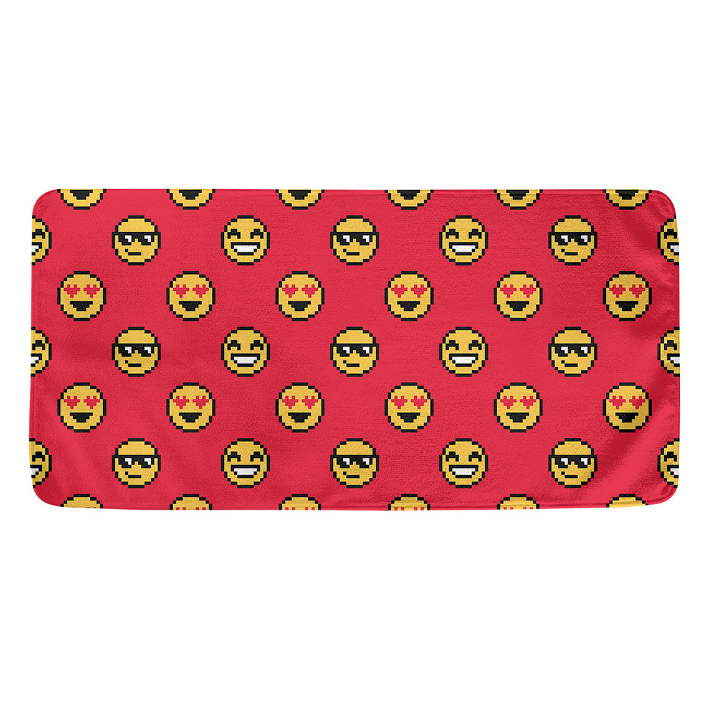 8-Bit Emoji Pattern Print Towel