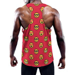 8-Bit Emoji Pattern Print Training Tank Top