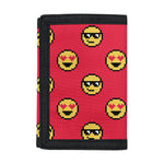 8-Bit Emoji Pattern Print Trifold Wallet