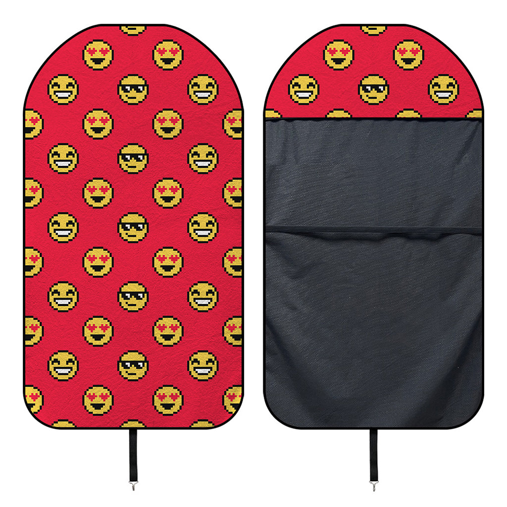 8-Bit Emoji Pattern Print Waterproof Car Seat Cover