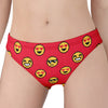 8-Bit Emoji Pattern Print Women's Panties