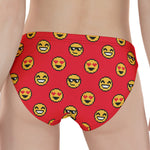 8-Bit Emoji Pattern Print Women's Panties