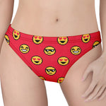 8-Bit Emoji Pattern Print Women's Thong