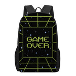 8-Bit Game Over Print 17 Inch Backpack