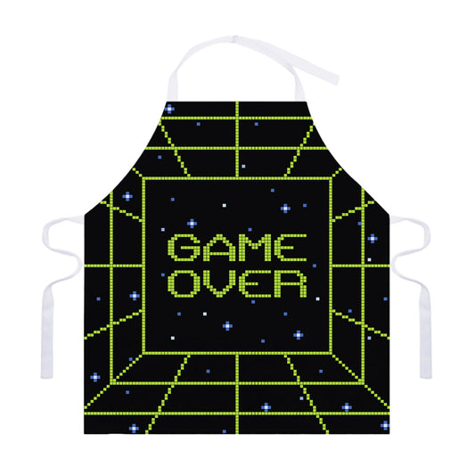 8-Bit Game Over Print Adjustable Apron