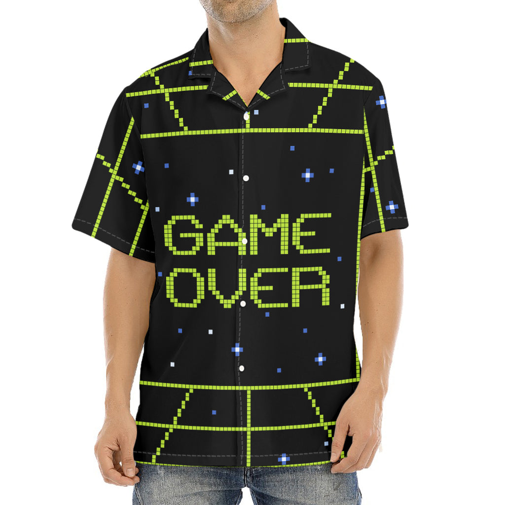 8-Bit Game Over Print Aloha Shirt