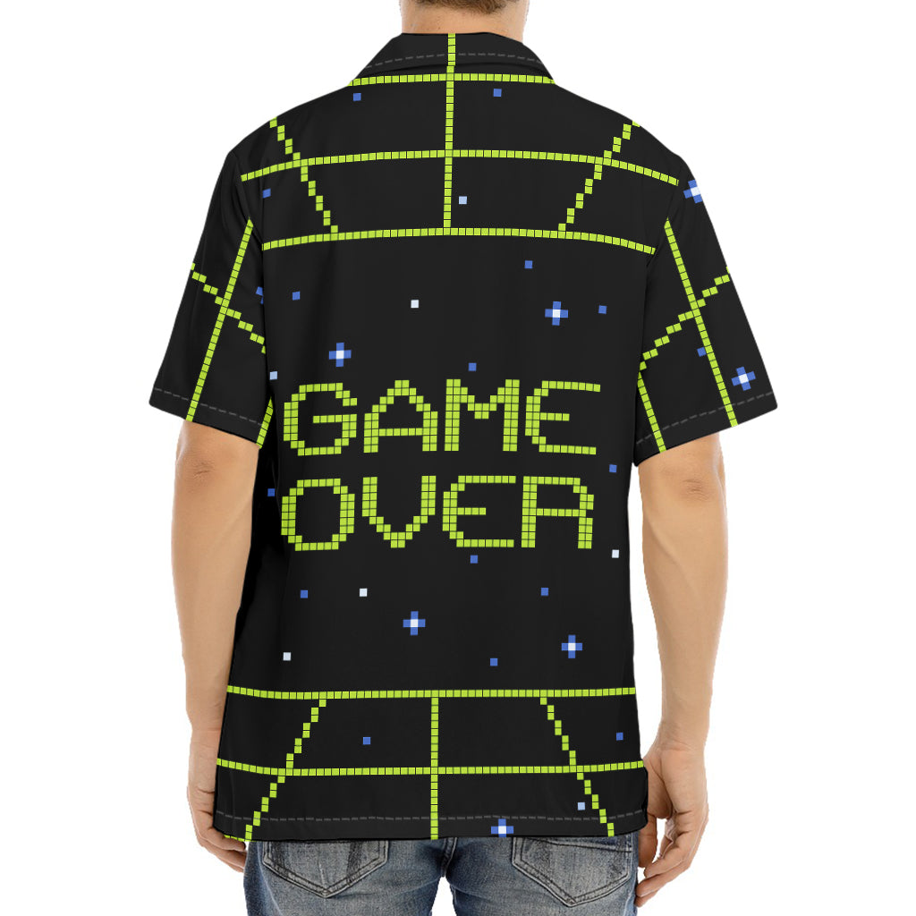 8-Bit Game Over Print Aloha Shirt