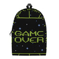 8-Bit Game Over Print School Backpack