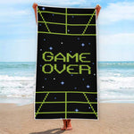 8-Bit Game Over Print Beach Towel